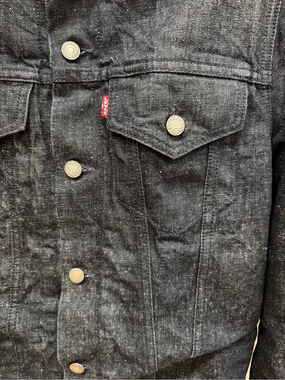 Levi's Men's Dark Indigo Denim Trucker Jacket - Picture 3 of 9